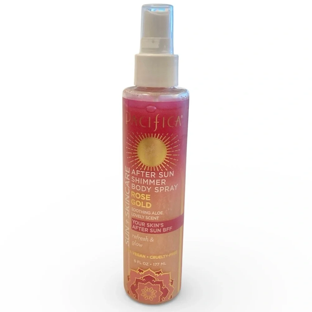 Pacifica After Sun Shimmer Body Spray Rose Gold Aloe Skincare 6 oz Discontinued
